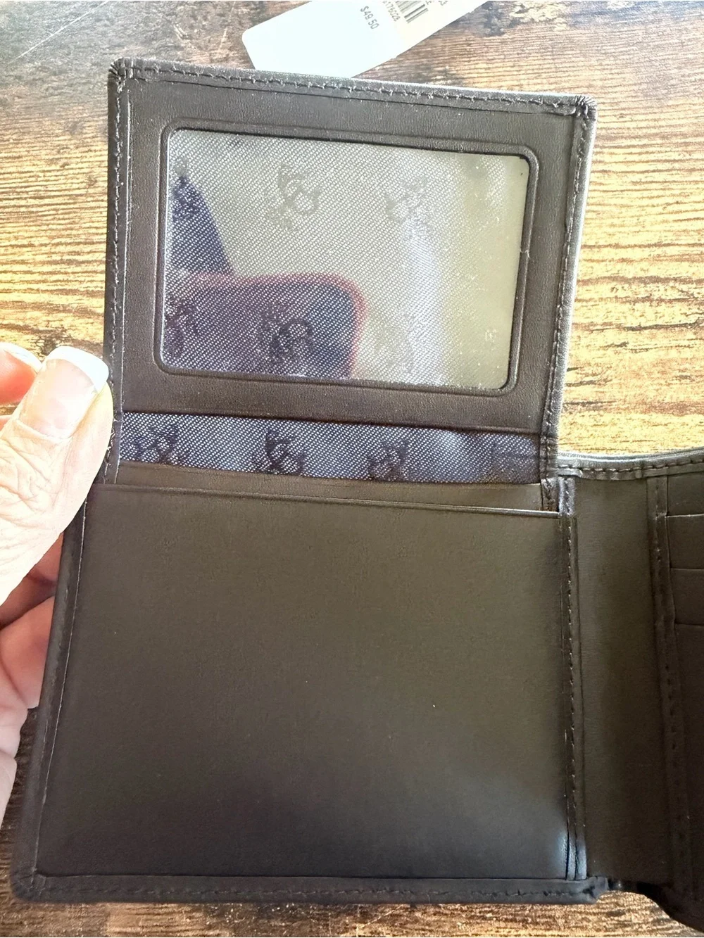 Brooks Brothers Men's Classic Brown Leather Bifold Wallet